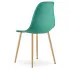 Zielone metalowe krzesło do stołu Exin 3X