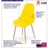 Żółte tanie krzesło do jadalni Exin 3X