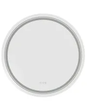 Nowoczesne okrągłe lustro do toaletki z oświetleniem LED - Piro 4X w sklepie Edinos.pl