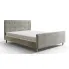 Jasnoszare łóżko tapicerowane z pojemnikiem 5 rozmiarów - Montivio