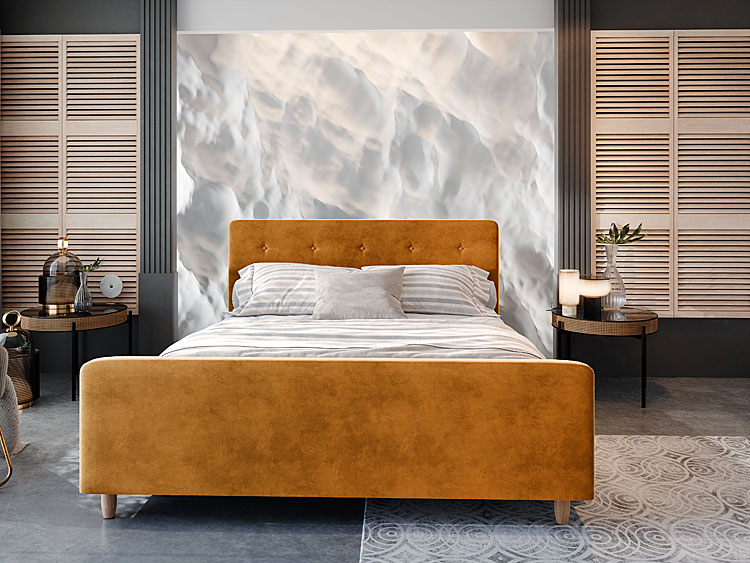 Elegancka sypialnia z wykorzystaniem łóżka Montivio 