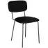 Czarne krzesło tapicerowane - Luxx 