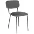 Szare krzesło tapicerowane na metalowych nogach - Luxx 