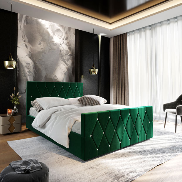 Elegancka sypialnia z wykorzystaniem łóżka Diamare