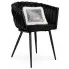 Czarne plecione krzesło do jadalni - Tisse 3X