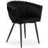 Tapicerowane krzesło czarne Tisse 3X
