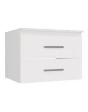 Biała szafka łazienkowa z szufladami  60 cm - Kentixo w sklepie Edinos.pl