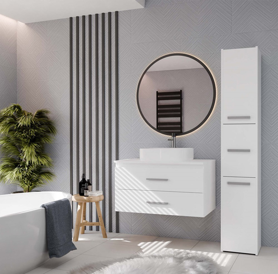 Minimalistyczna szafka do łazienki nad pralkę Nemer