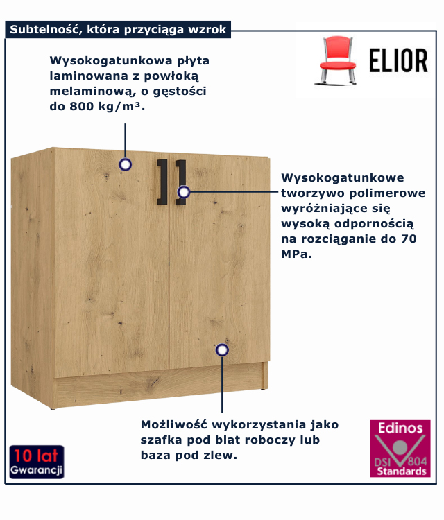 Biała szafka łazienkowa nad pralkę Nemer