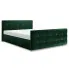 Zielone pikowane łóżko z pojemnikiem 5 rozmiarów - Estelio