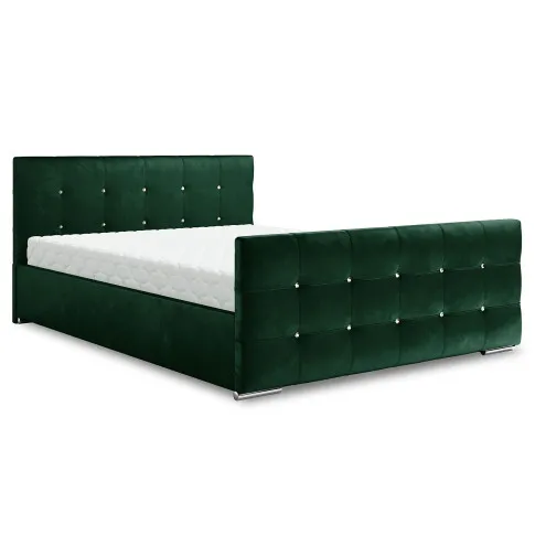 Zielone welurowe łóżko Estelio