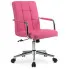 Różowy biurowy fotel obrotowy - Luix