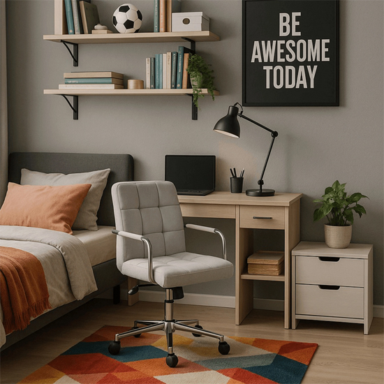 nowoczesny szary fotel