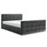 Ciemnoszare tapicerowane łóżko z pojemnikiem na pościel 5 rozmiarów - Estelio