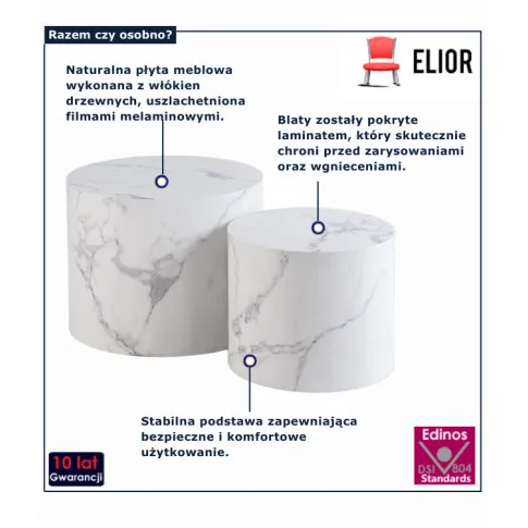komplet stolików do salonu Adet