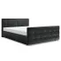 Grafitowe łóżko welurowe z pikowanym zagłówkiem 5 rozmiarów - Estelio
