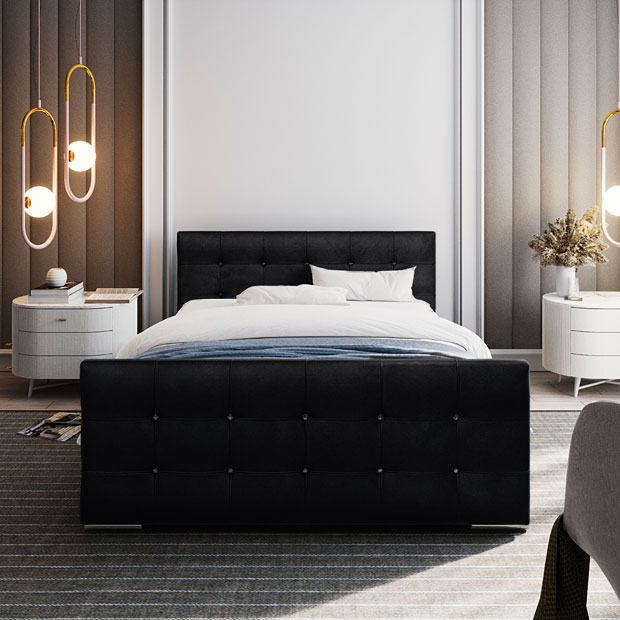 Elegancka sypialnia z wykorzystaniem łóżka Estelio