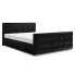 Czarne nowoczesne łóżko tapicerowane 5 rozmiarów - Estelio