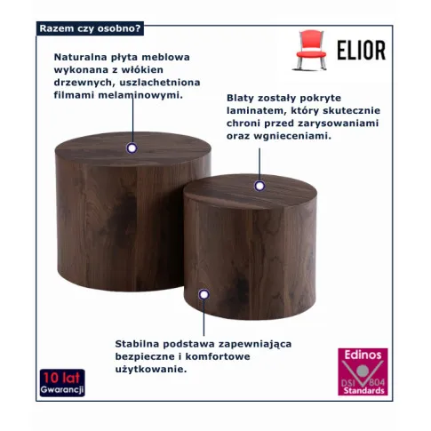 zestaw stolików do salonu Adet