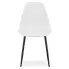Białe metalowe krzesło na czarnych nogach Exin 4X