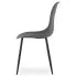 Ciemnoszare metalowe krzesło mnimalistyczne Exin 4X