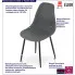 Ciemnoszare krzesło plastikowe kuchenne Exin 4X