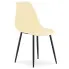 Kremowe krzesło plastikowe Exin 4X