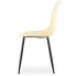 Kremowe krzesło na czarnych nogach do salonu Exin 4X