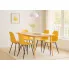 Jadalnia z musztardowym krzesłem Exin 4X
