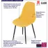 Musztardowe krzesło plastikowe Exin 4X