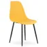 Musztardowe krzesło z czarnymi nogami Exin 4X