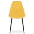 Musztardowe krzesło plastikowe kuchenne Exin 4X
