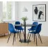 Jadalnia nowoczesna z wykorzystaniem niebieskiego krzesła metalowego Exin 4X