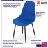 Niebieskie metalowe krzesło kuchenne Exin 4X