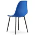 Niebieskie metalowe krzesło do stołu Exin 4X