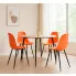 Jadalnia z wykorzystaniem pomarańczowego krzesła Exin 4X