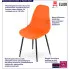 Pomarańczowe krzesło metalowe do jadalni Exin 4X