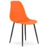 Pomarańczowe krzesło z czarnymi nogami Exin 4X