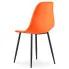 Pomarańczowe krzesło plastikowe Exin 4X