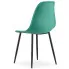 Zielone plastikowe krzesło z czarnymi nogami Exin 4X
