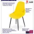 Żółte plastikowe krzesło do jadalni Exin 4X
