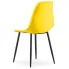 Żółte plastikowe krzesło do nowoczesnej jadlani Exin 4X