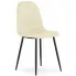 Beżowe krzesło welurowe larox