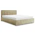 Beżowe tapicerowane łóżko z pojemnikiem 5 rozmiarów - Solviero