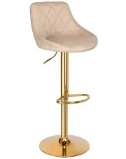 Beżowy hoker z oparciem  - Rigr 4X w sklepie Edinos.pl