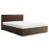 Brązowe tapicerowane łóżko Solviero