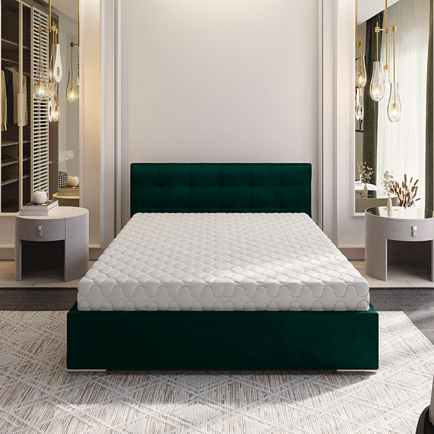 Elegancka sypialnia z wykorzystaniem łóżka Solviero