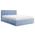 Tapicerowane łóżko pikowane jasny błękit 5 rozmiarów - Solviero