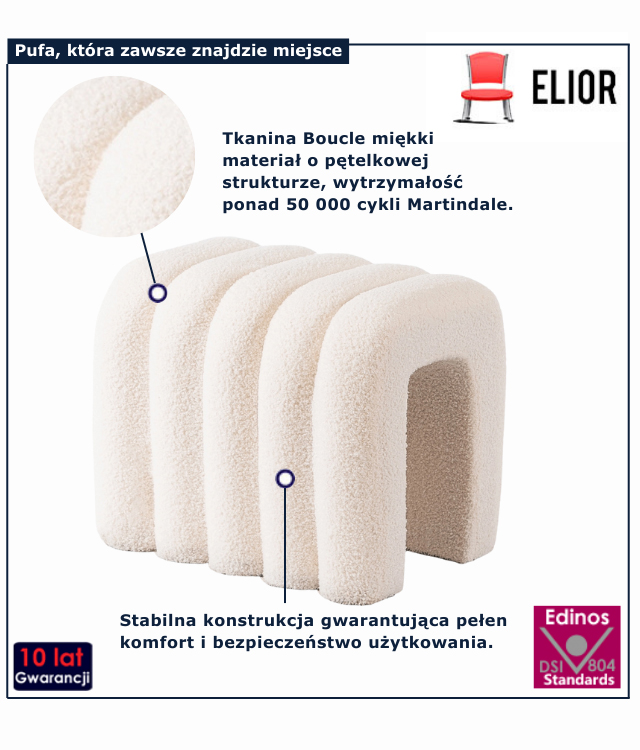 kremowa pufa do salonu
