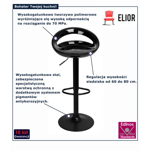 Nowoczesny hoker czarny Cuppy (1)